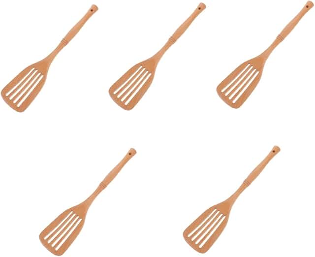 Set of 5 Wooden Turners with Ergonomic Handles