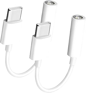 USB Type C to 3.5mm Headphone Adapter 2 Pack