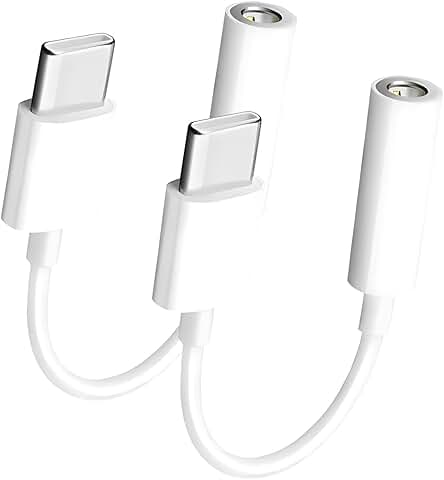 USB Type C to 3.5mm Headphone Adapter 2 Pack