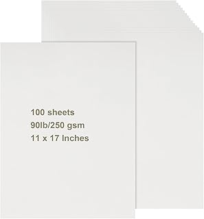 100 Sheets of 11x17" White Heavy Cardstock