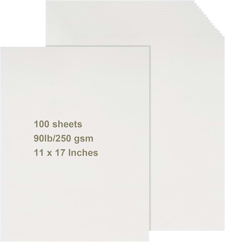 100 Sheets of 11x17" White Heavy Cardstock