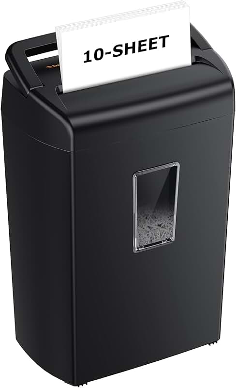 Heavy Duty Cross Cut Paper Shredder with 5.5 Gal Bin