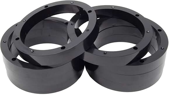 Set of four 6.5-inch plastic speaker spacer rings