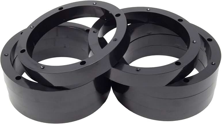 Set of four 6.5-inch plastic speaker spacer rings