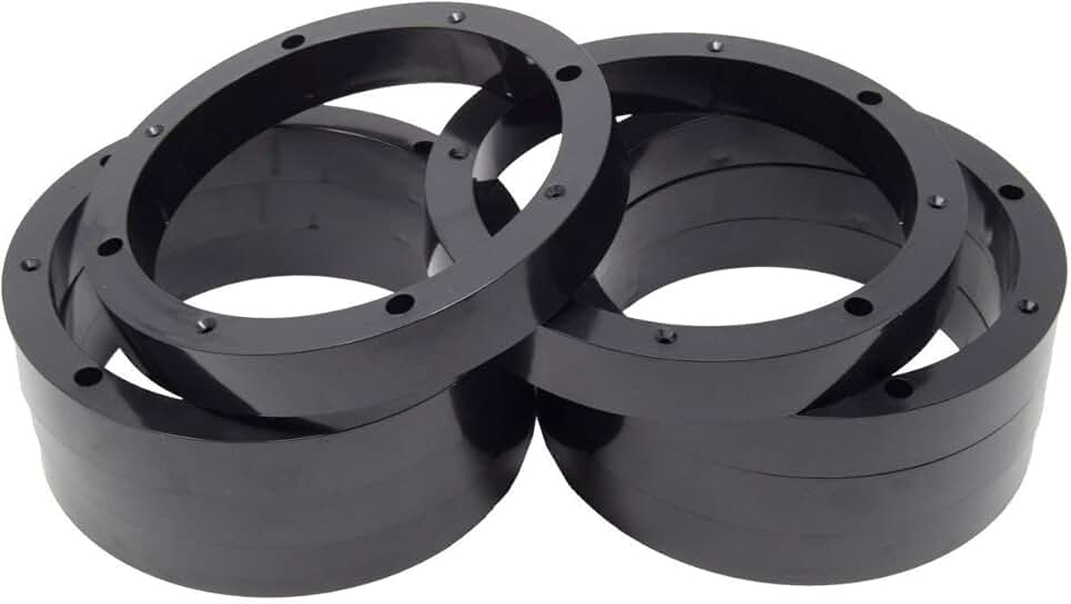 Set of four 6.5-inch plastic speaker spacer rings