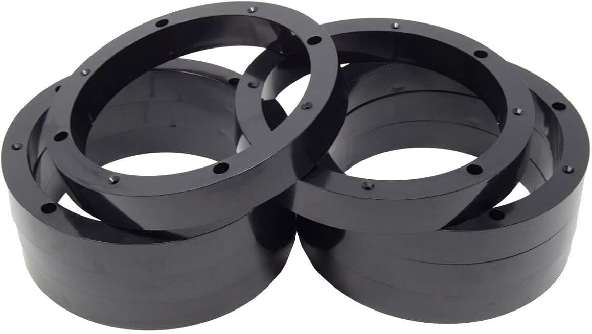 Set of four 6.5-inch plastic speaker spacer rings