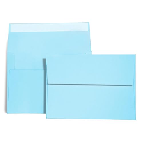 100 Baby Blue A7 Envelopes for Invitations
