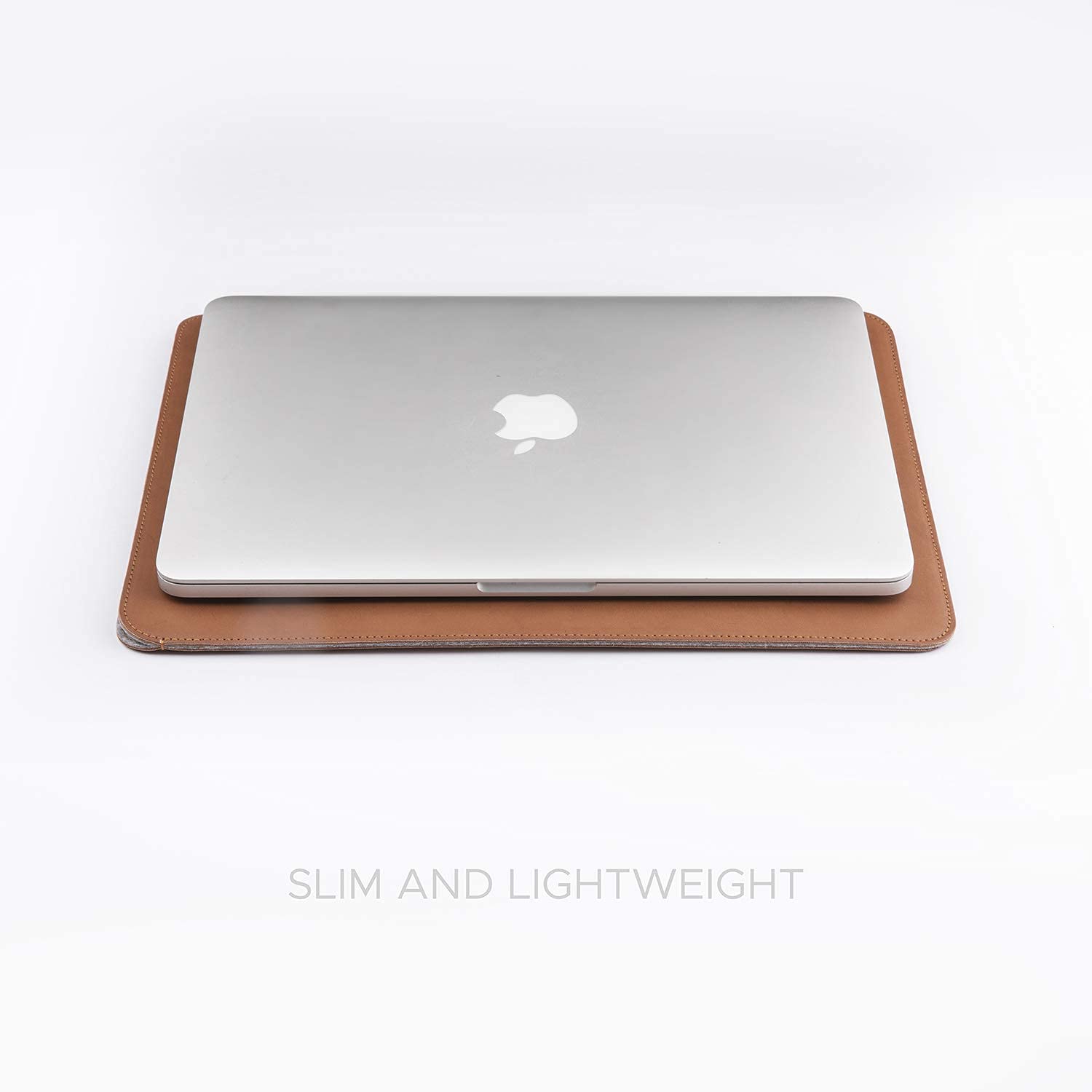 Laptop Sleeve 13 Inch Precisely Compatible with MacBook Pro M2 2022 M1 2020-2016 & Mac Air M2 2022 M1 2020, Not Fit Old Versioned MBA/MBP, Faux Leather Cover Case, Brown