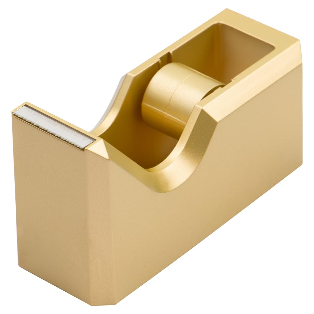 Gold Office and Desk Set with Stapler and Tape Dispenser