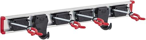 Wall-Mount Tool Rack with Holders and Hooks