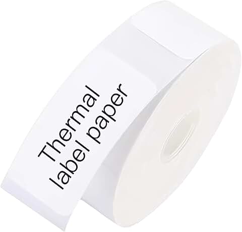 Self-Adhesive Paper Labels for Thermal Printers, 14x40mm, 180/Roll