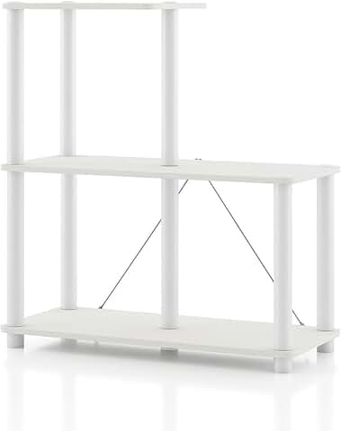 Modern 3-Cube Ladder Shelving Unit for Home Storage