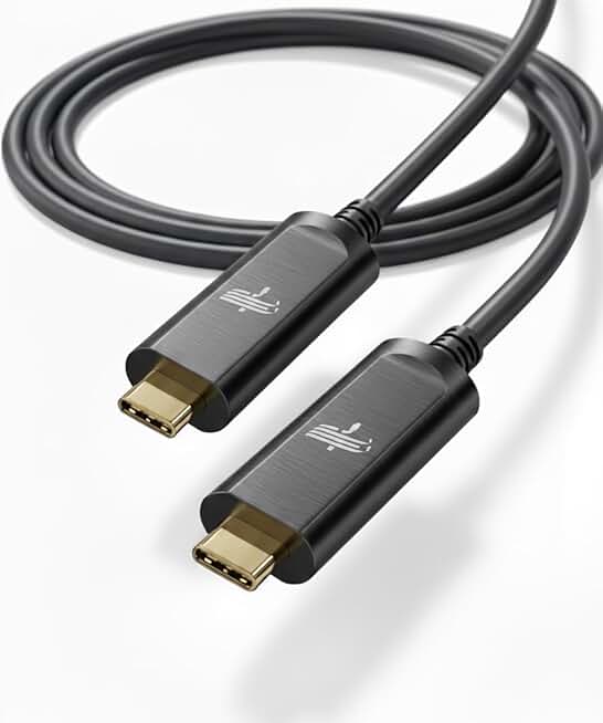 33ft Fiber Optic USB-C Cable, 10Gbps, EMI Shielded