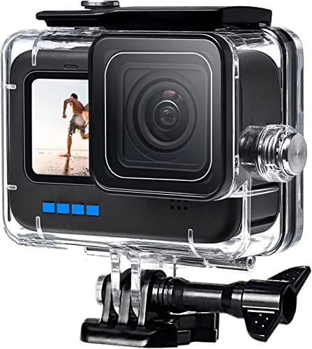 60M Waterproof Case for Go Pro Hero 11 Black / Hero 10 Black / Hero 9 Black, Protective Underwater Dive Housing Shell with Bracket Accessories for Go Pro Hero11/10/9 Black Action Camera