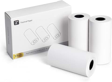 White self-adhesive thermal paper, 56mm x 4m, 3 rolls