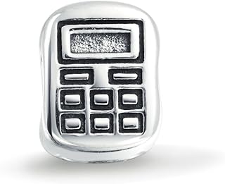 Personalized Silver Bookkeeper and Student Math Charm