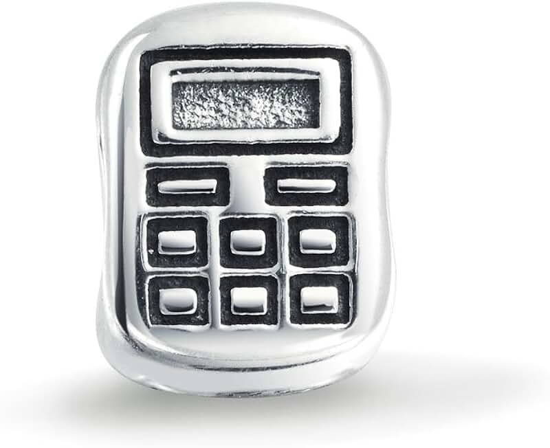 Personalized Silver Bookkeeper and Student Math Charm