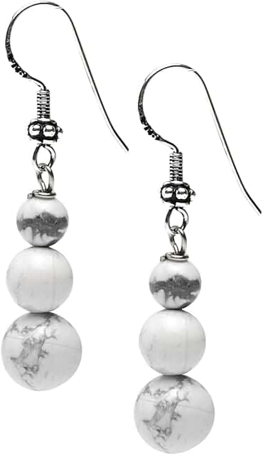 Handmade Women's Natural Gemstone Beaded Drop Earrings
