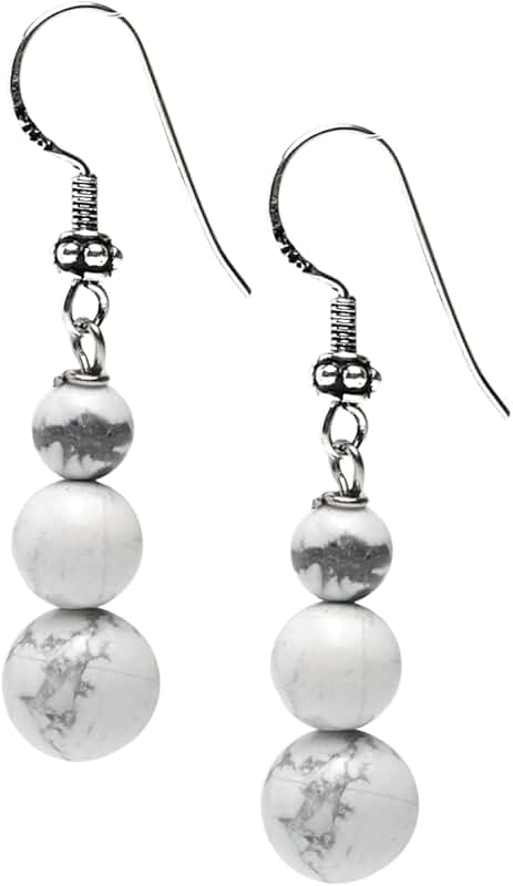 Handmade Women's Natural Gemstone Beaded Drop Earrings