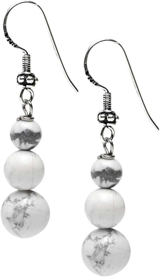 Handmade Women's Natural Gemstone Beaded Drop Earrings