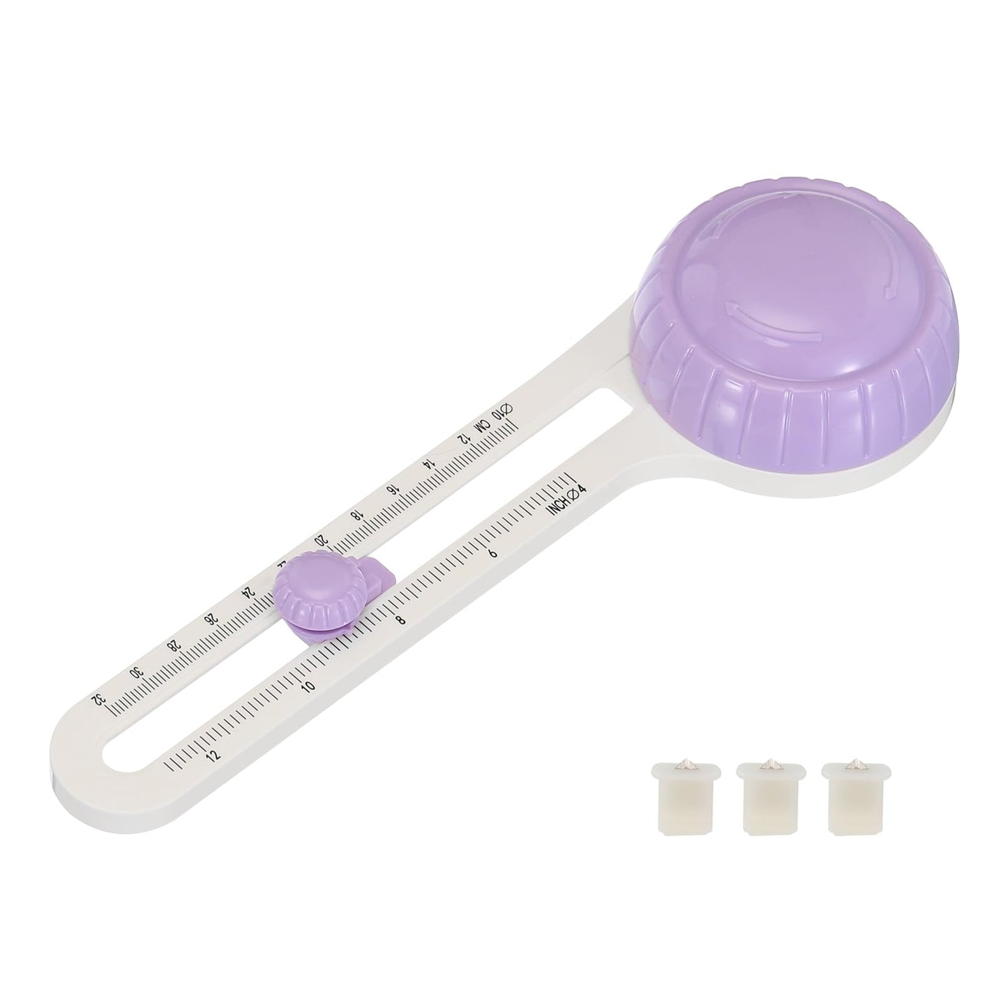 Purple Circular Rotary Paper Trimmer 7x22cm with 3 Blades