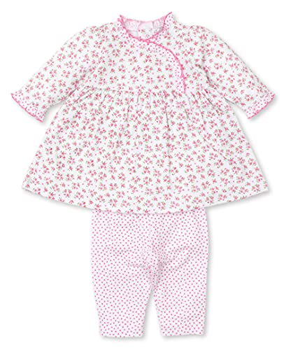 Baby-Girls Infant Petite Paradise Pink Dress with Leggings-Pink-0-3 Months