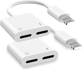 Dual Lightning Splitter and Charger Adapter, 2 Pack