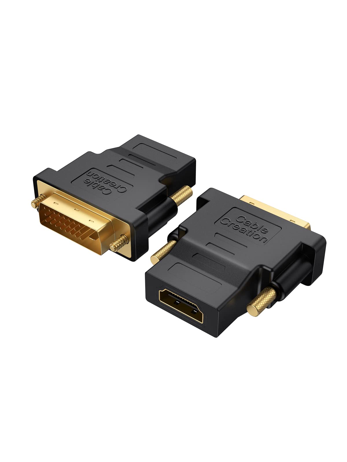 DVI to HDMI Adapter, 2-Pack Bi-Directional DVI Male to HDMI Female Converter, 1080P, 3D for PS3,PS4,TV Box,Blu-ray,Projector,HDTV