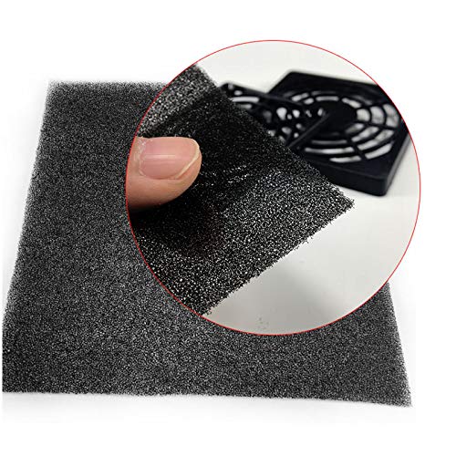 Cooling Fan Filter 4Pcs 120mm 3 in 1 Computer Dustproof Filter PC Fan Dust Filter Cover Cooling Fan Dust Filter Cover Grill with Sponge and Screws(Black)