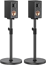 Height Adjustable Floor Speaker Stands for Bookshelf Speakers