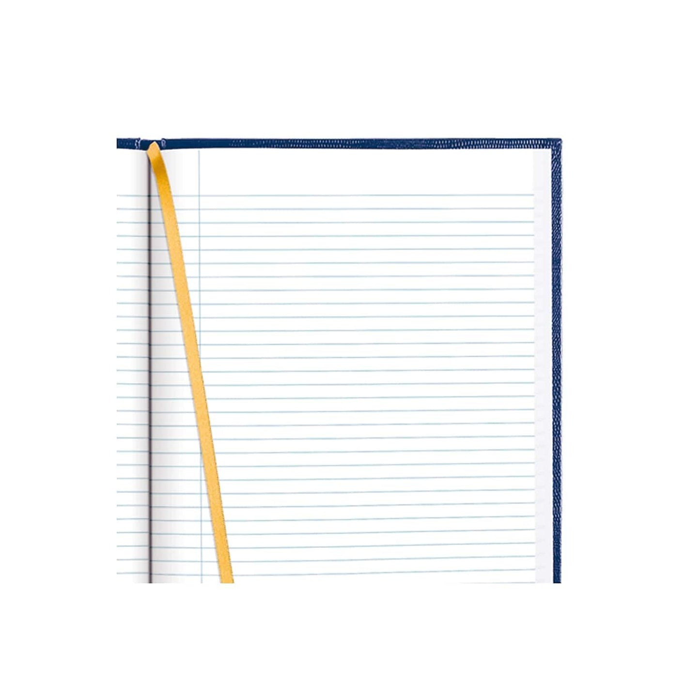 Blue hardcover journal with ribbon bookmark and 150 pages