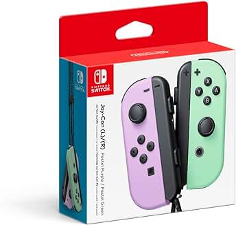 Pastel Purple and Green Joy-Con Controllers