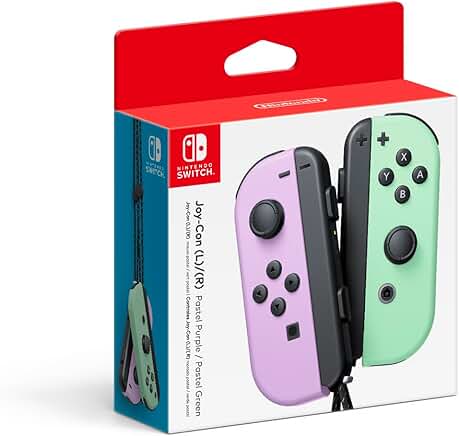 Pastel Purple and Green Joy-Con Controllers