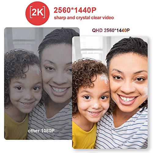 2K PC Webcam with Microphone,Desktop Computer USB Camera with Privacy Cover and Tripod, Noise Reduction,110-degree Wide Angle, Plug and Play for Live Streaming, Online Class