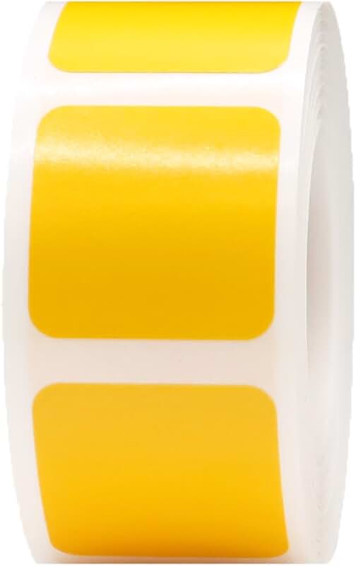 Bright Yellow 1-Inch Square Label Stickers