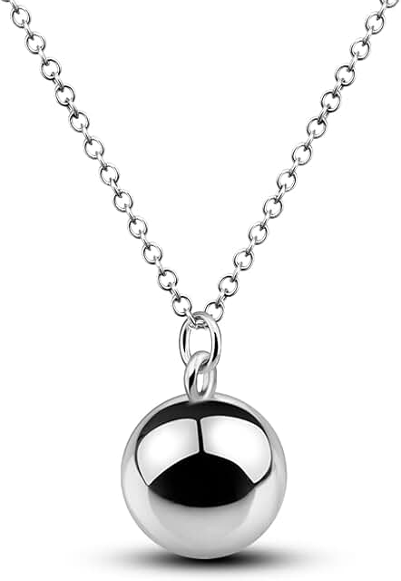 Silver Harmony Ball Necklace with Chime Pendant for Women
