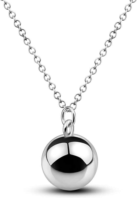 Silver Harmony Ball Necklace with Chime Pendant for Women