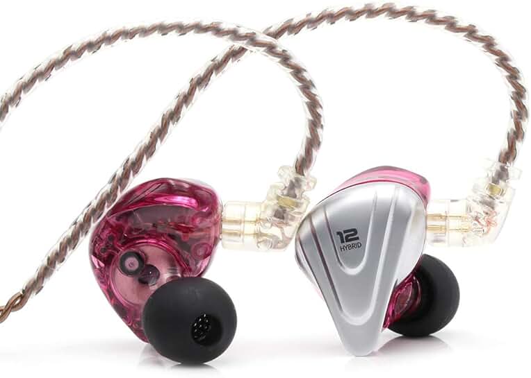 Purple 6 Driver Hybrid In-Ear Earphones with Detachable Cable