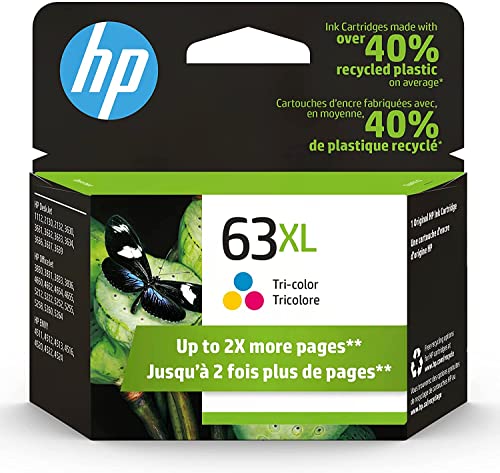 63XL Tri-color high-yield ink for compatible printers