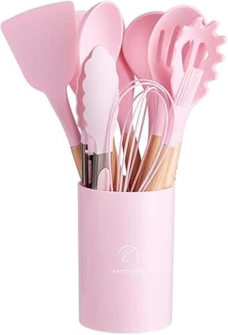 12-Piece Silicone Kitchen Utensil Set with Holder