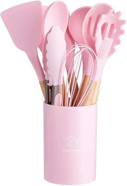 12-Piece Silicone Kitchen Utensil Set with Holder