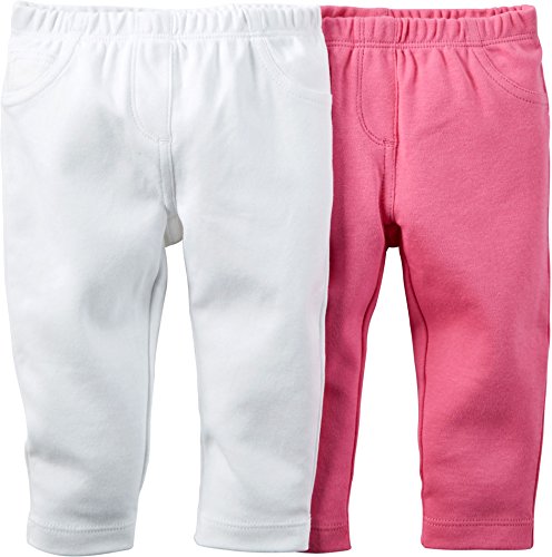 Baby Clothing Outfit Girls 2-Pack Pants Pink/White 9M