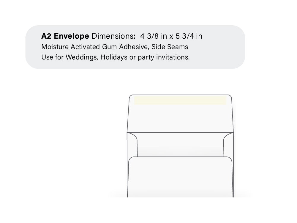 Bright White Invitation Envelopes, 4 3/8 x 5 3/4, 1000 Pack