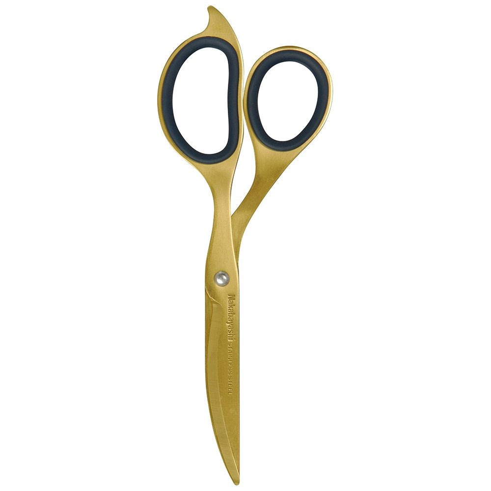 Slim scissors for delicate cutting in champagne gold