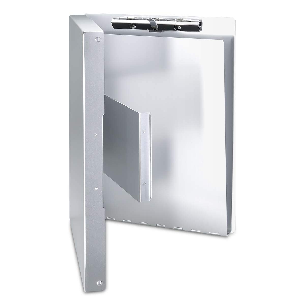 Legal Size Aluminum Clipboard with Storage and Clip
