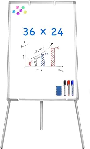 Portable Magnetic Whiteboard with Tripod Stand
