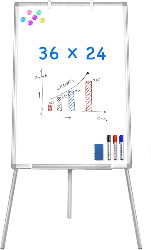 Portable Magnetic Whiteboard with Tripod Stand