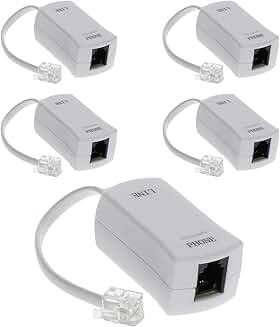 5-Pack DSL Phone Filters for Interference and Noise