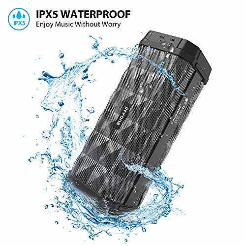 Bluetooth Speakers, M99 Portable Bluetooth Speaker 5.0, 100ft Wireless Range, Louder Volume, Stereo Sound, Amazing Bass, IPX5, Built-in Mic, Speaker for Home, Outdoors and Travel