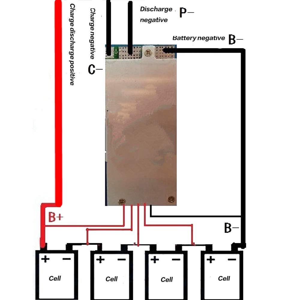 1 Pcs 4S BMS 100A 12V LiFePO4 Lithium Battery Protection Board 3.2V LiFePO4 LFP Battery Protect with Balanced Ups Energy Storage BMS PCM